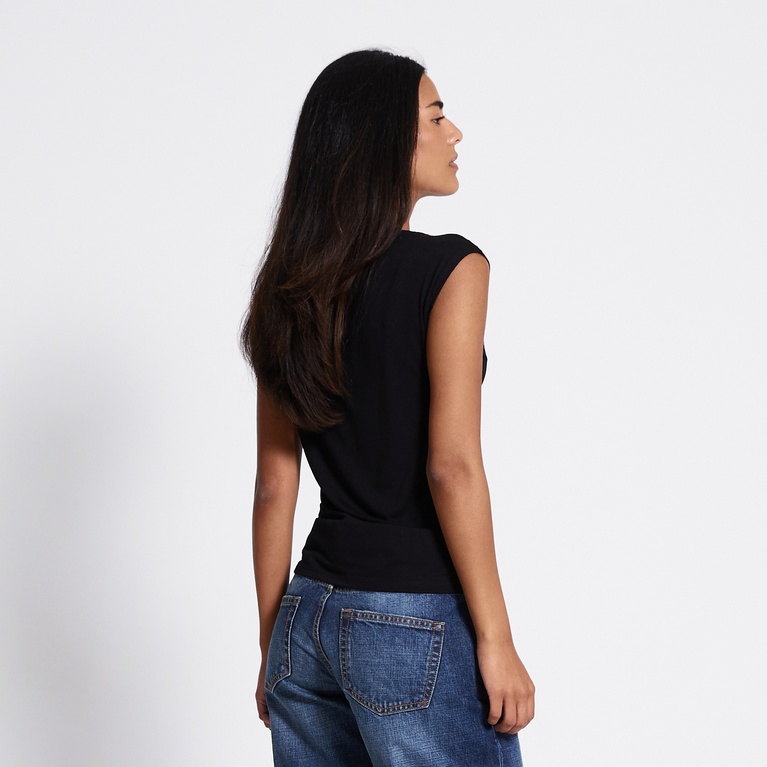 Soft feel top "Livia" Black